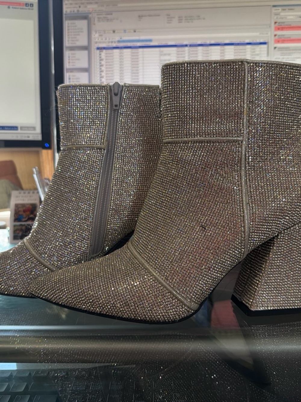 Target Women's Silver Rhinestone Ankle Booties